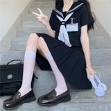 Navy Sailor Outfit Japanese Style School Uniform Skirt Girls JK Uniforms Student Sailor Dress Korean Student Seifuku COS Costume