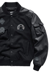 Autumn/Winter Baseball Suit Men's Wool Heavy Work Coat Ninja Embroidered American Retro Flying jackets for men leather jacket