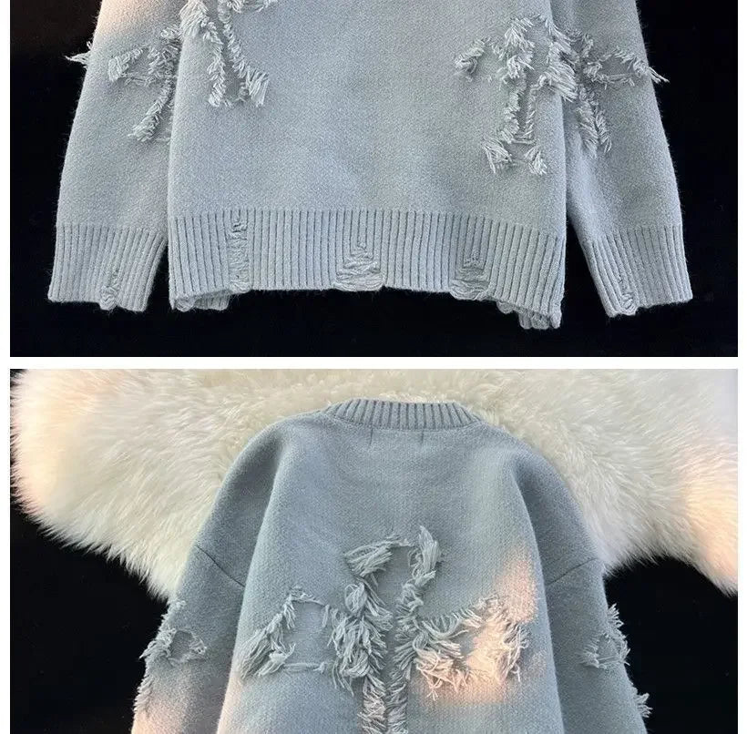 y2k flame knit sweater in soft cotton blend for fashion-forward fall wardrobes, ideal for men’s fashion and seasonal streetwe