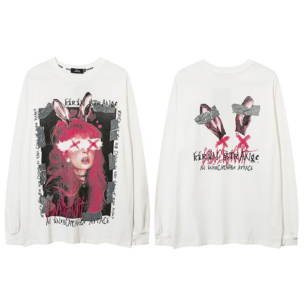 "Lost Eyes" Unisex Men Women Streetwear Graphic Sweatshirt Daulet Apparel