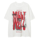Anime Chrome logo – Men Short Sleeve T Shirts Letter Reflection Print Tshirt Hig