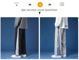 mens graphic printed sweatpants 2024 autumn hip hop fashion drawstring trousers casual loose male streetwear leggings pants unique joggers style 1281