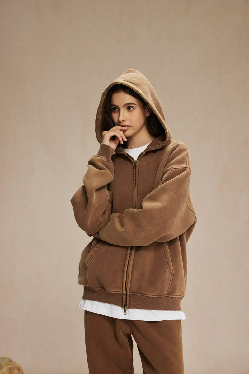 Batik Fleece Zippered Hoodie | Skatercore Style Hoodie