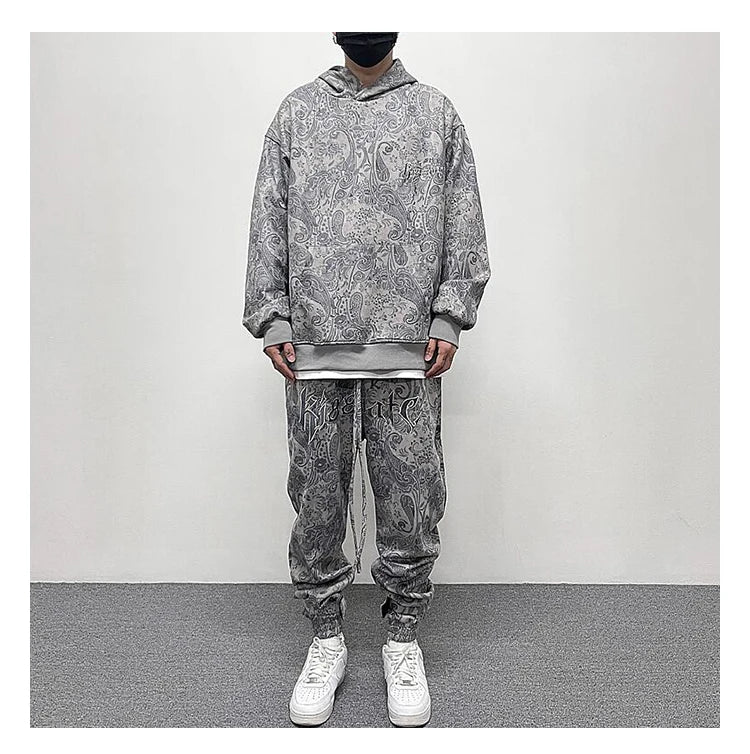 Vaporwave Drop – Fashion Paisy Hoodies Pullover Casual Suede Hooded – Streetwear Fashion for Men & Women