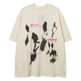 Anime Oversized shirt – Men Short Sleeve T Shirts Shadow Graphic Letter Print Tshirt
