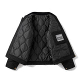 leather varsity coat, fall winter style, men's streetwear fashion, oversized urban jacket, high quality cold-weather coat