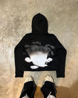 American Harajuku Fashion Cartoon Letter Print Hoodie Male Y2K Goth Pu