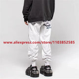 2024 autumn winter vintage casual sports pants mens letter illustration printed loose drawstring leg strap high street hip hop unique default style 1872