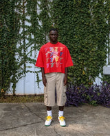 Glitchcore Graphic tee – Street Retro Popular Letter Pattern Oversized T Shirt Mens Y