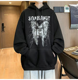 New Gothic Butterfly Printed Hooded Sweatshirt For Men Y2K Harajuku Fa
