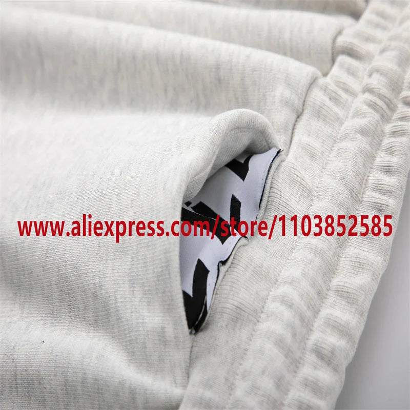 2024 American Heavyweight Vintage Men's Shorts With Letter Print Drawstring Loose Casual High Street High Quality