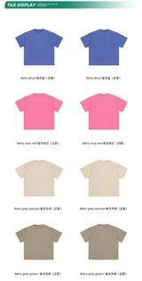 Skatercore Chrome logo – 2024 Summer New Washed Oversized Tshirt Worn Out Retro Distr