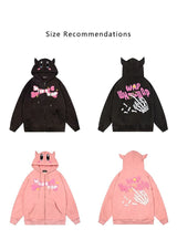 Harajuku Tee – Harajuku Devil Embroidery Hoodies Women Japanese Sweet Stree – Streetwear Fashion for Men & Women