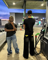 american style baggy oversized jeans y2k harajuku retro hip hop streetwear gothic bat pattern casual straight wide leg pants men denim street jeans