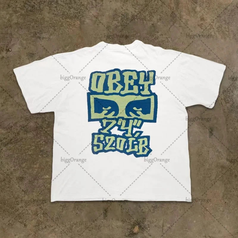 Skatercore Oversized shirt – 2023 American Streetwear Goth Punk Letter Print Oversized T