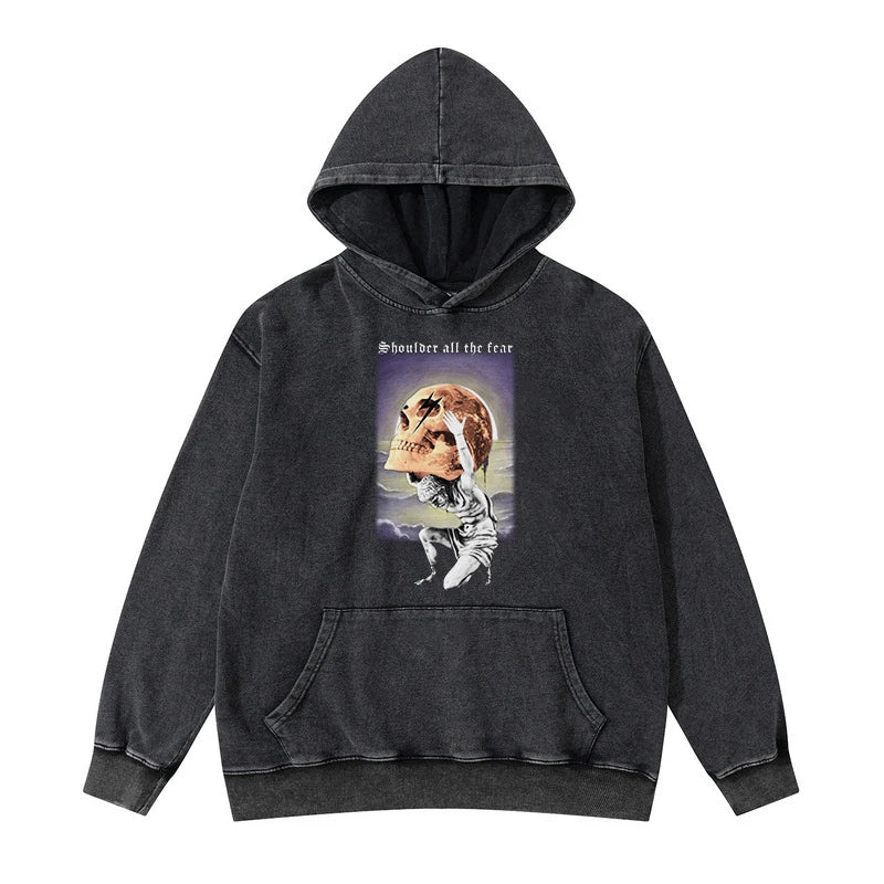 sadcore angelcore design featuring rainbowtouches washed hoodie vintage men high street skulls fashion hip hop unisex hoodies loose casual mens clothing