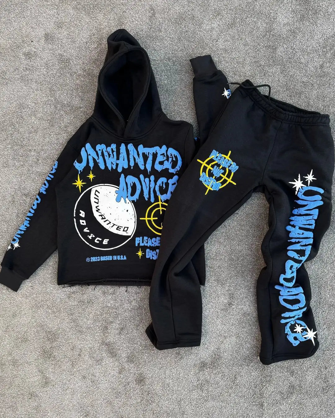 2024 y2k long sleeved foam printed pullover hoodie sweatshirt and pants two piece streetwear trendy wear dark vintage casual 1 unique default style 2220