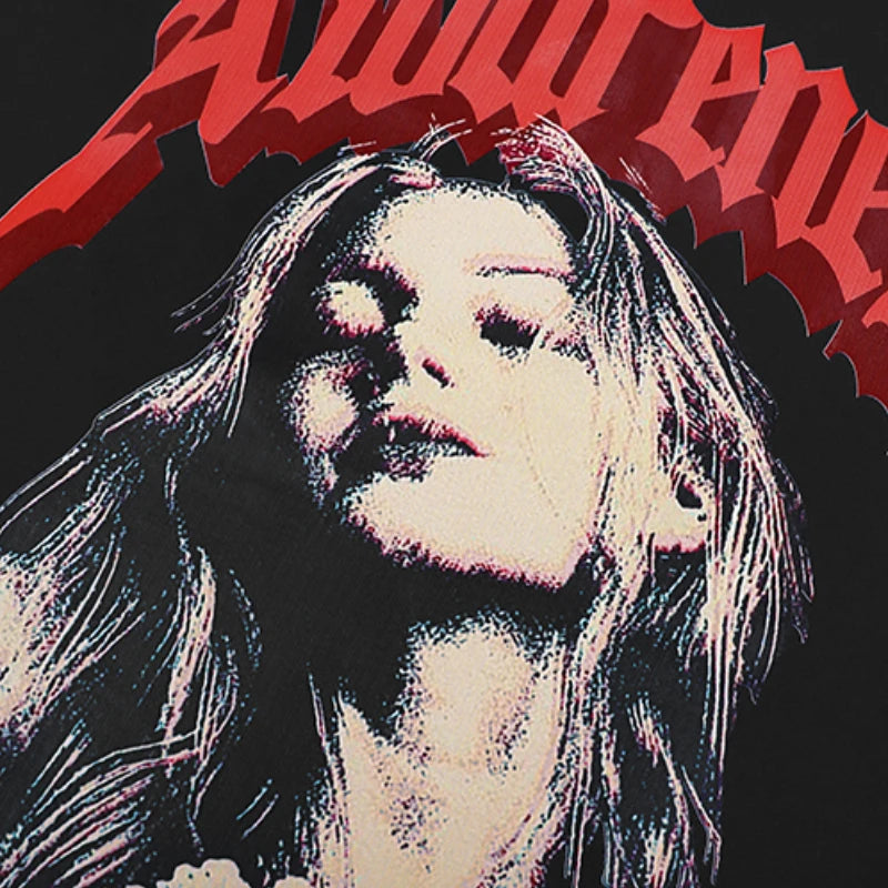 Anime Aesthetic piece – Anime Women Printed T Shirt Hip Hop Streetwear Mens Oversize