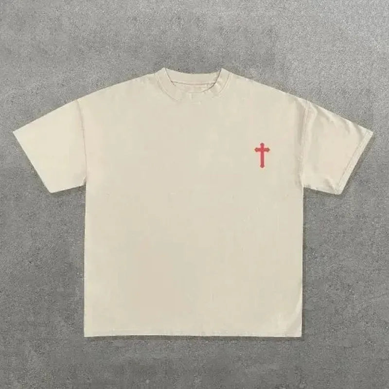 Sadcore Graphic tee – Y2K American Street Summer Fashion Short Sleeved Shirt Men Y