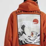 Embroidery Funny Cat Hoodies Sweatshirt Men Hip Hop Winter Fleece Pull