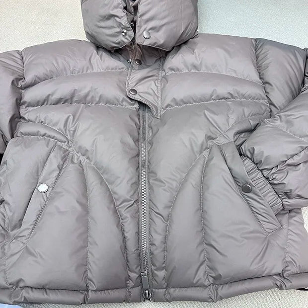 Winter hooded down jacket thickened