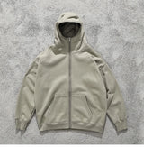 vaporwave melting smiley featuring streetwear solid color ninja zipper hoodies mens fleece turtleneck cardigan outdoor oversized hoody plus velvet charge coat