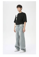 vintage baggy jeans mens streetwear hip hop loose blue denim pants hi street luxury designer jeans trousers man unique jeans style 4478