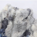 mens hip hop fleece jackets coats patchwork butterfly stand collar jacket parka zipper warm hairy coat outerwear hipster gray - variant style 5979c7 for streetwear fashion