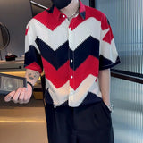 2023 Summer New Light Luxury Fashion Shirt Short-sleeved Men's Tops All-match Men All-match Boutique Clothing Simple Style