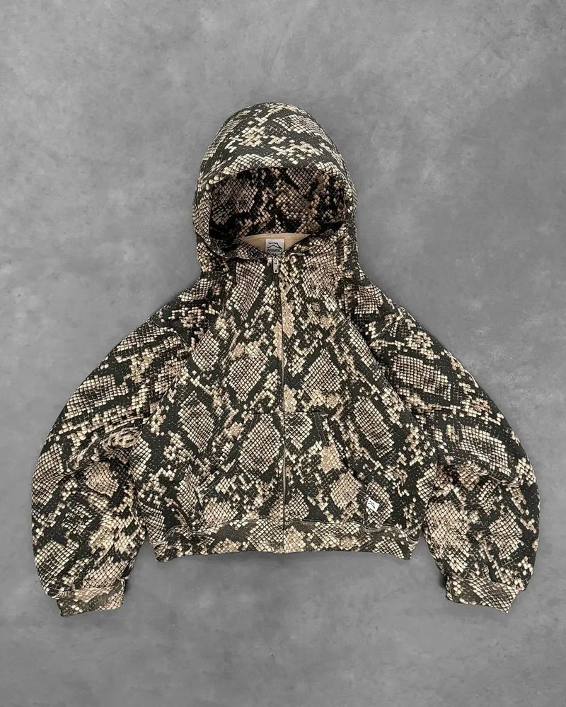 harajuku new y2k tracksuit men hip hop oversized hoodies 2 piece set retro snake pattern sweatshirts clothes for men streetwear unique default style 318