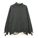 grunge pullover streetwear, modern knitwear, cozy fashion fit, stylish street outfit, modern aesthetic appeal