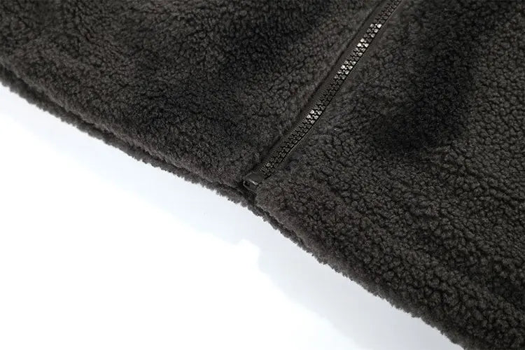 mens harajuku graffiti fleece jackets and coats letter embroidery hairy zipper outerwear warm streetwear parkas bomber jacket - variant style b65f7d for streetwear fashion