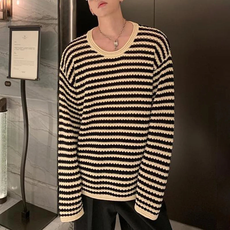 grunge fire sweater, streetwear drip, cozy knitwear for men, oversized grunge aesthetic winter top
