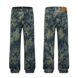 men loose casual american high street hip hop vibe printed denim baggy jeans pants man streetwear ripped jeans trousers denim street jeans