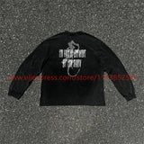 Y2k Oversized shirt – Autumn Vintage Long Sleeve T Shirt Heavy American West Coast