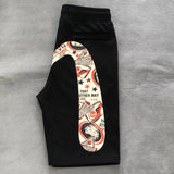 Harajuku Y2K Men's Gym Shorts Evisued Shorts Casual Japanese Fashion Brand M Printed Wide Leg Shorts Summer Men Clothing