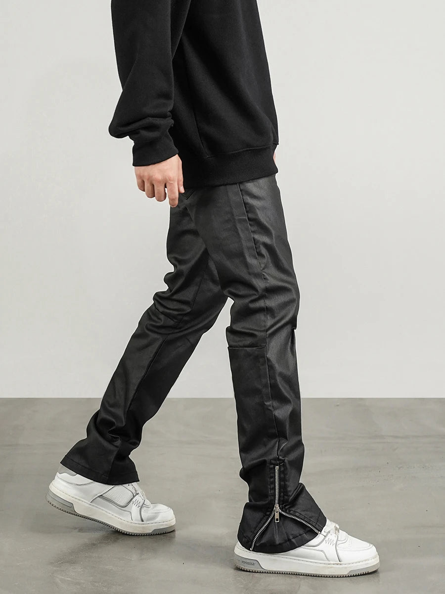 mens pants new casual hip hop punk trousers bottom zippers pants streetwear harajuku fashion bike high street pant joggers unique joggers style 4139