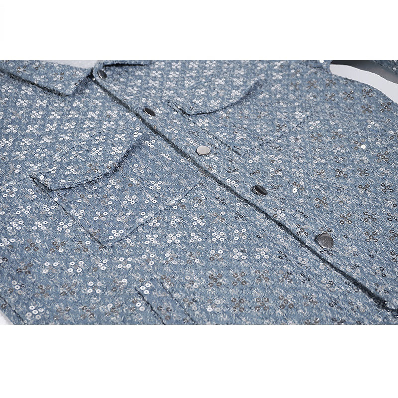 hip hop sequins denim jacket streetwear new casual long sleeve jean coats mens autumn winter harajuku cotton outerwear nan fa - variant style fddb85 for streetwear fashion