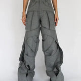jeans for mens solid color retro work jeans y2k clothes men and women casual floor mopping pants hollow design cotton loose unique jeans style 2619