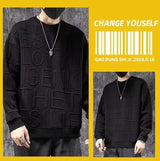 Sadcore Chrome logo – Autumn Mens Sweatshirt American Trendy 3D Letters Top Haraju