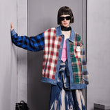 material - design casual wear premium fit oversized essential style urban hop unisex 571590 print hip men-hip-hop-denim-jacket-plaid-patchwork-oversized-harajuku-y2k-unisex-jeans-jackets-2023-man-fashion-causal-jacket-outwear fashion high quality streetwear everyday image graphic style streetwear design ID 76633