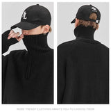 minimalist knit hoodie, photo-ready knit, unisex oversized techwear hoodie for men street style