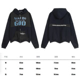 New Arrival ERD Brand Fashion High-Street Letter Print Velvet Short Width zipper Cotton Hoodie Sweatshirt