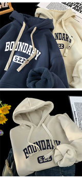 New Retro Casual High Street Hoodies For Men Autumn Letter Print Pullover Hooded Sweatshirts Oversized Y2K Hoody Clothing