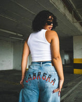 harajuku y2k baggy jeans the winged dragon of ra print wide leg denim pants popular anime jeans streetwear trouser men clothing unique jeans style 5724