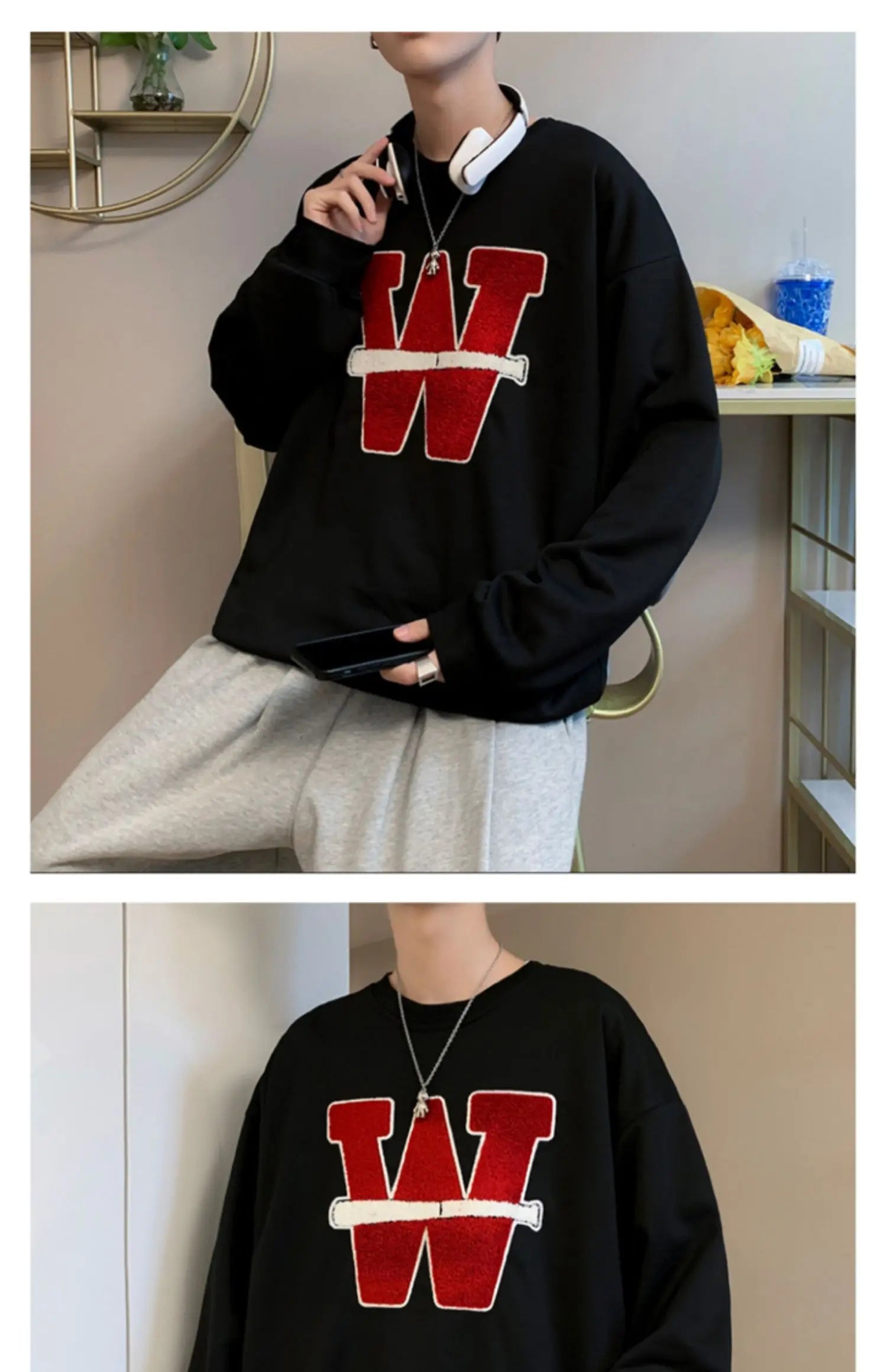 oversized flame jumper, 2025 fashion trend, fire knit jumper in oversized streetwear fashion