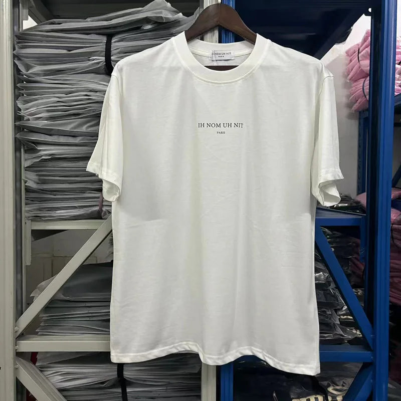 Glitchcore Fashion – High Quality Ih Nom Uh Nit T Shirt Masked Men Letter Printin – Urban Streetwear for Men & Women