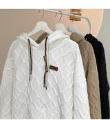2024 New Mens Hoodie Fashion Korean Casual Loose Hooded Shirt Large Si