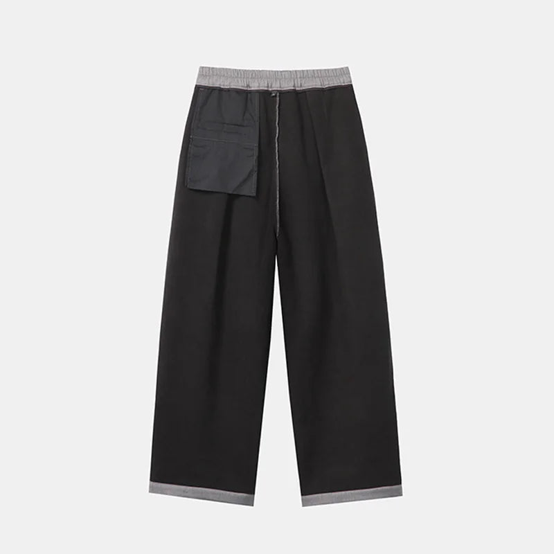 autumn winter plus velvet casual trouser men fashion loose thicken straight suit pant office man trousers menswear bottoms