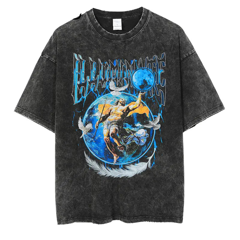 Skatercore Top – 2023 Streetwear T Shirt Hip Hop Vintage Painting Graphic Pri – Modern Streetwear for Everyone